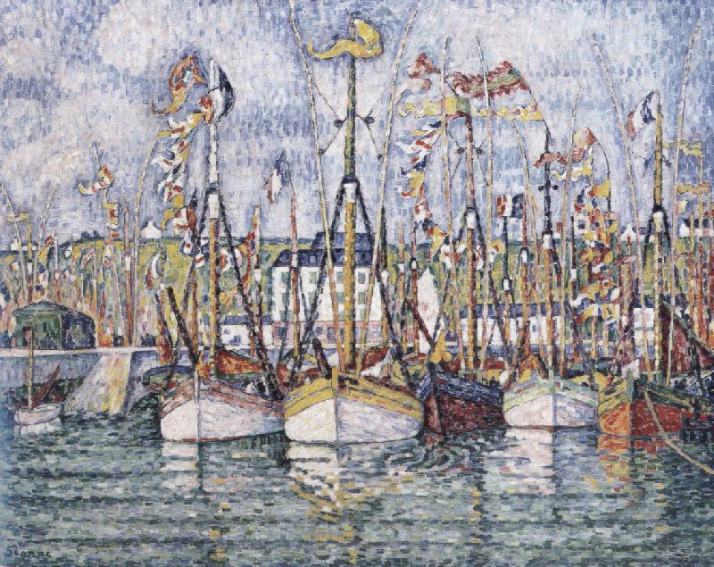 Paul Signac blessing of the tuna boats Germany oil painting art